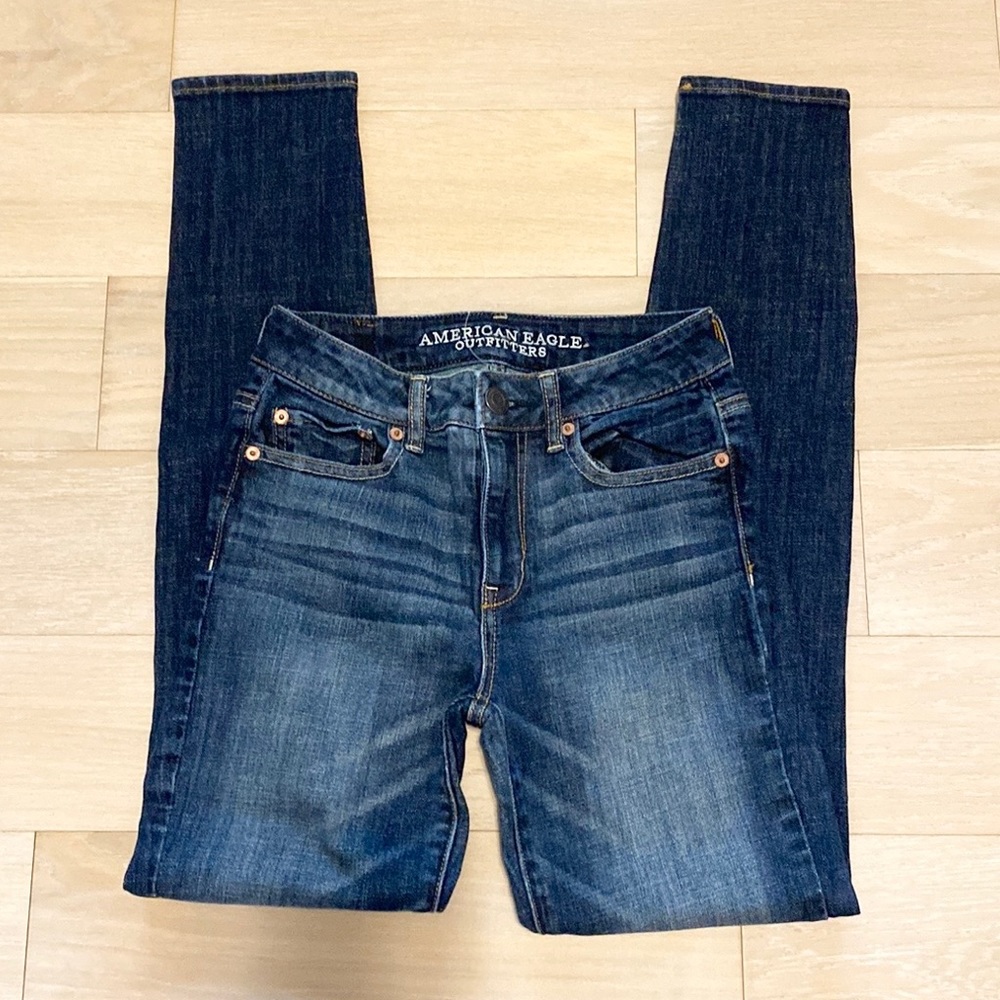AE Dark Denim Skinny Jeans